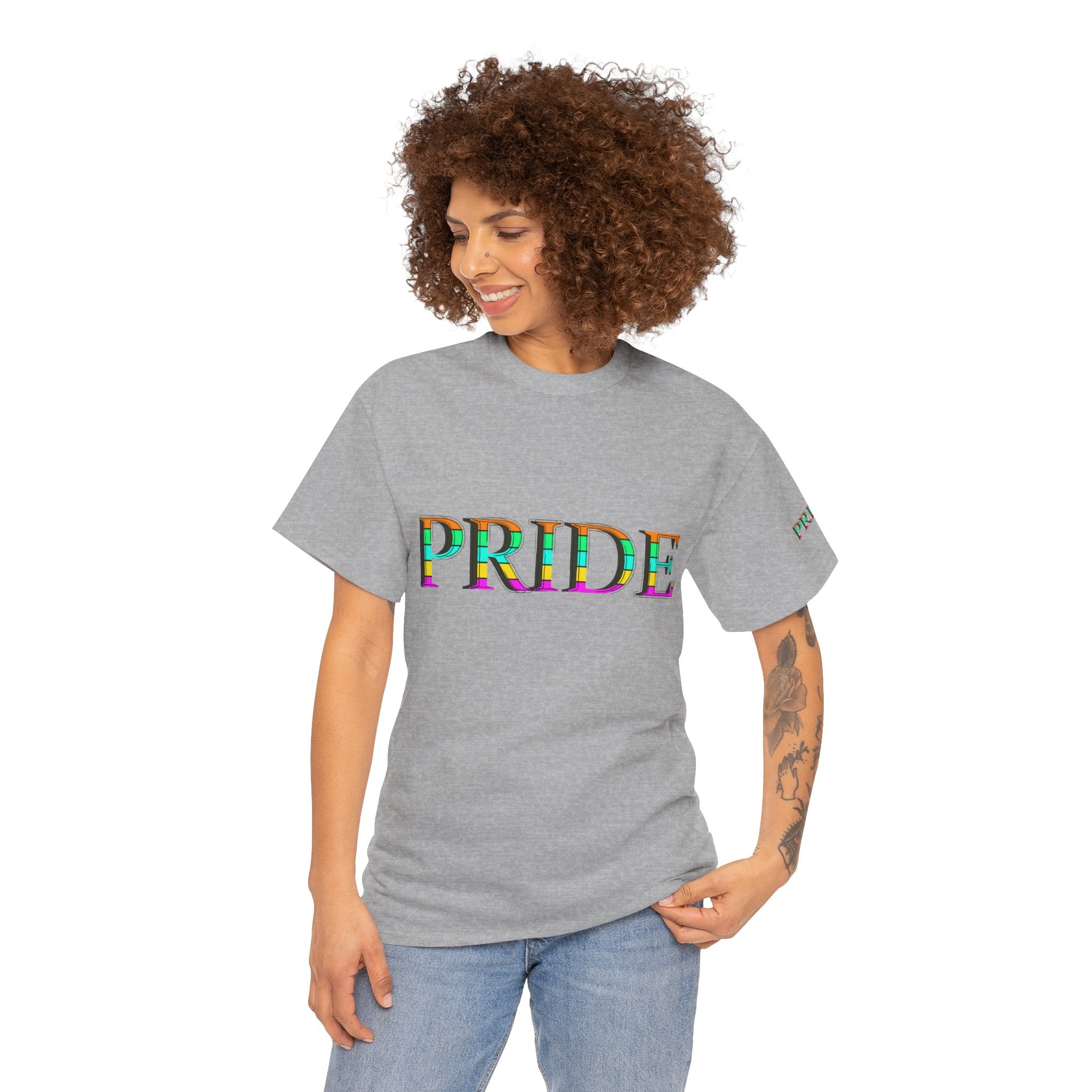 Pride Rainbow Text Tee | LGBTQ+ Pride Shirt