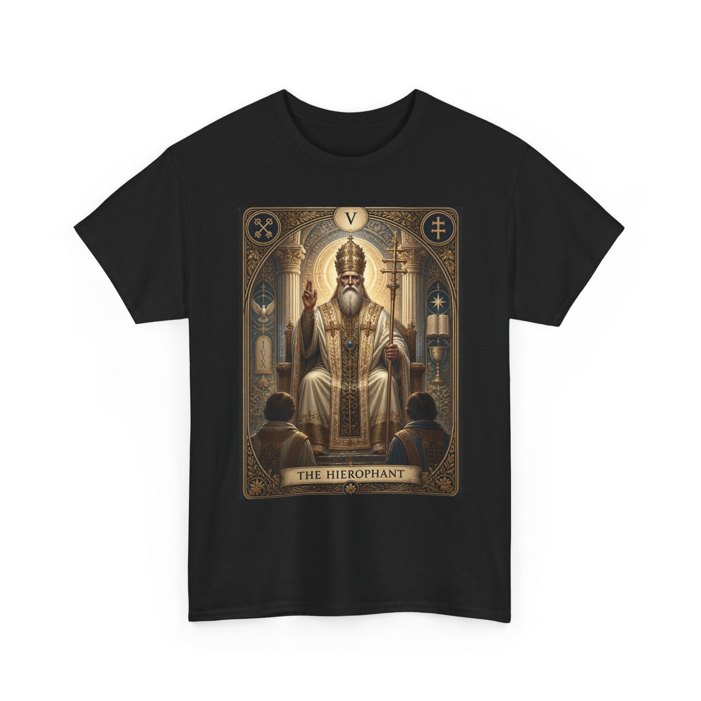 Tarot Hierophant T-Shirt — Spiritual Tarot Card Tee