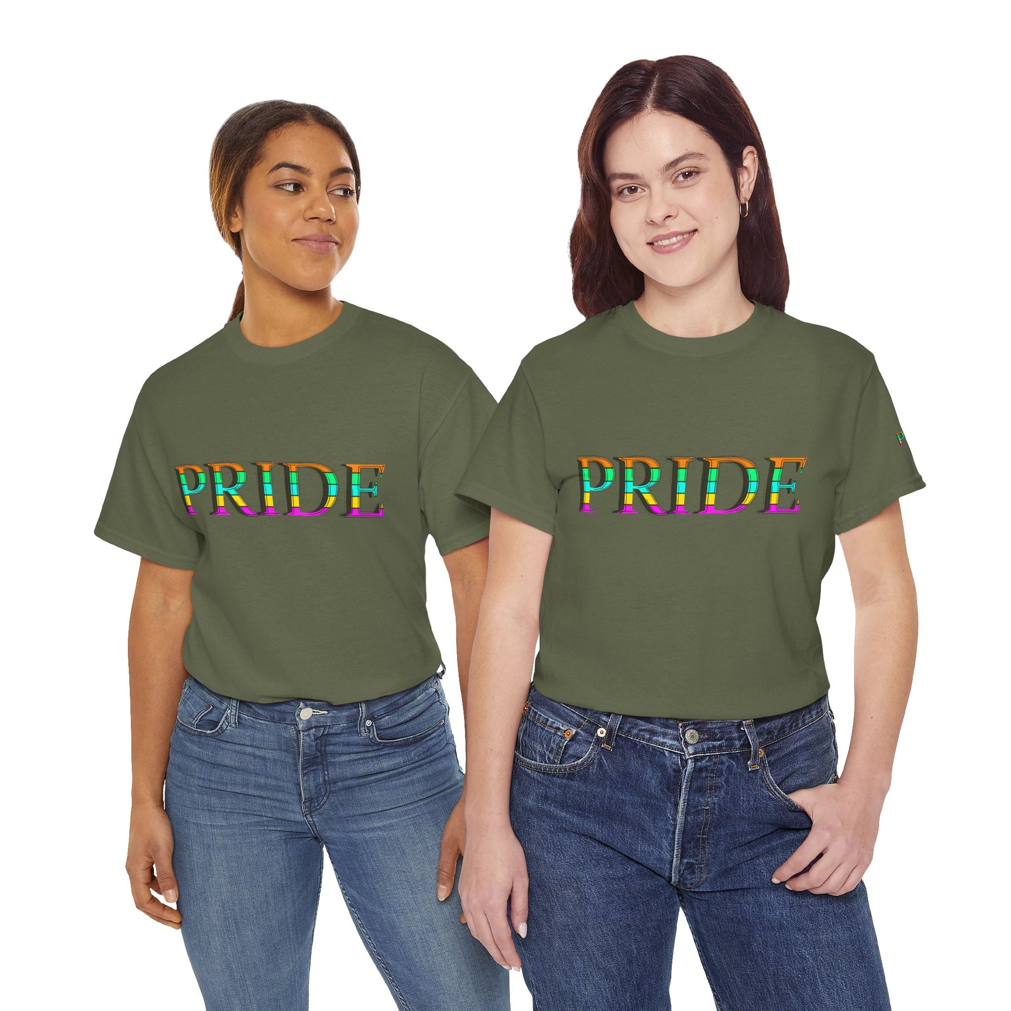 Pride Rainbow Text Tee | LGBTQ+ Pride Shirt