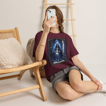 The High Priestess Tarot T-Shirt — Mystical Moon Spiritual Tee