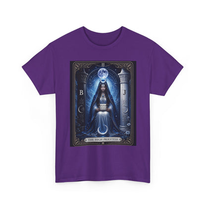 The High Priestess Tarot T-Shirt — Mystical Moon Spiritual Tee