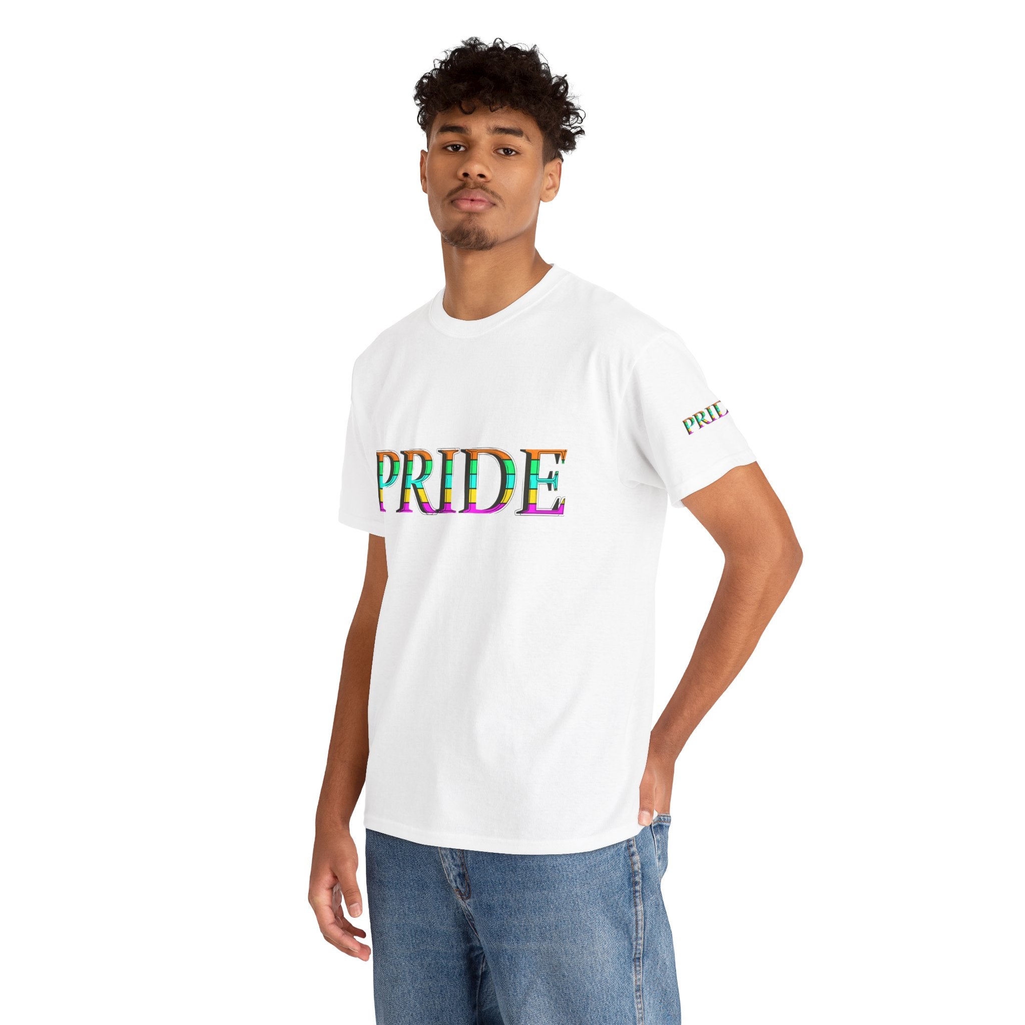 Pride Rainbow Text Tee | LGBTQ+ Pride Shirt