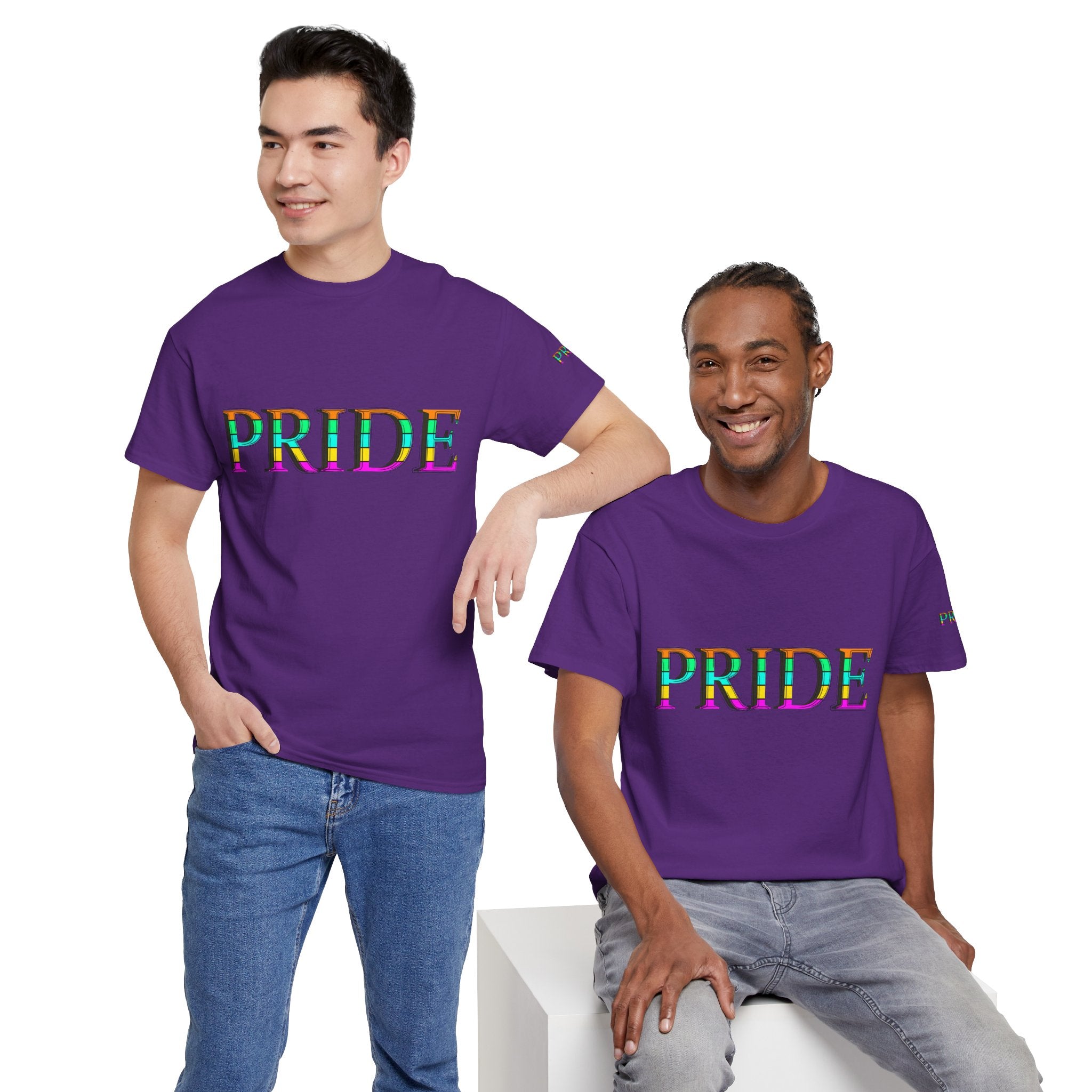 Pride Rainbow Text Tee | LGBTQ+ Pride Shirt