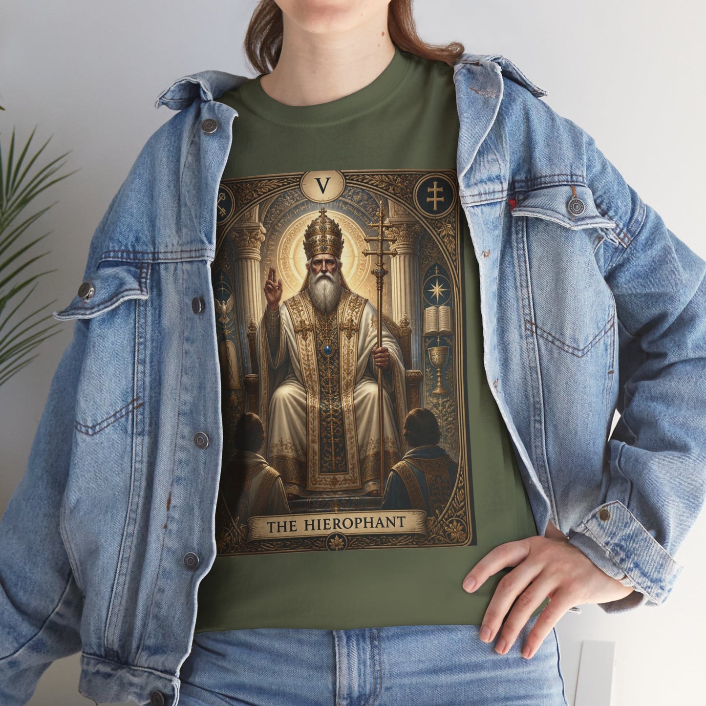Tarot Hierophant T-Shirt — Spiritual Tarot Card Tee