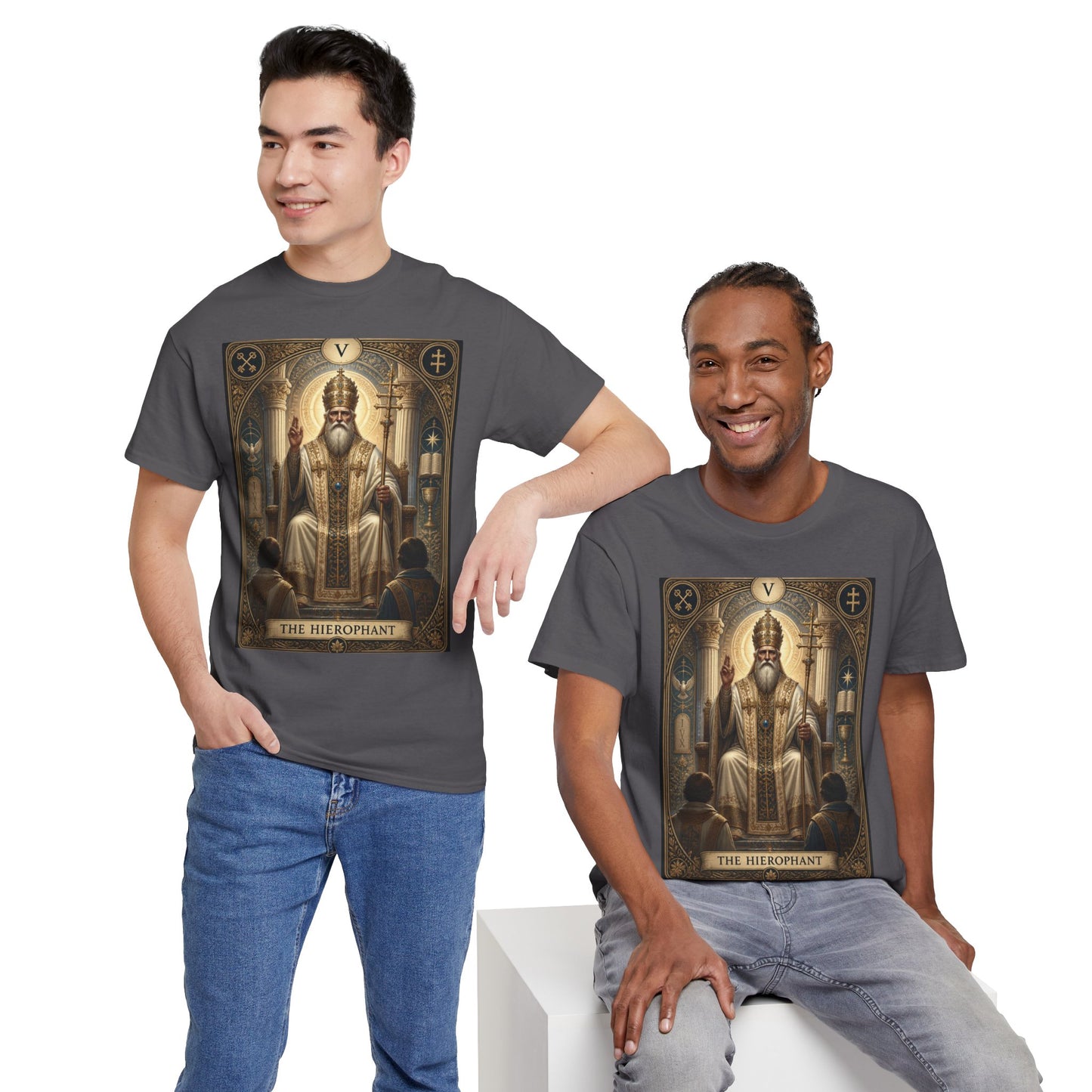 Tarot Hierophant T-Shirt — Spiritual Tarot Card Tee