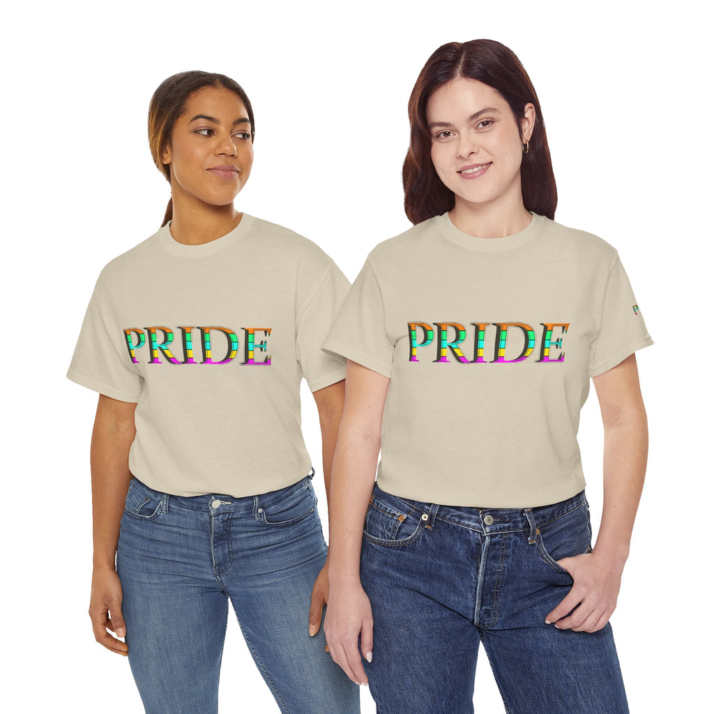 Pride Rainbow Text Tee | LGBTQ+ Pride Shirt