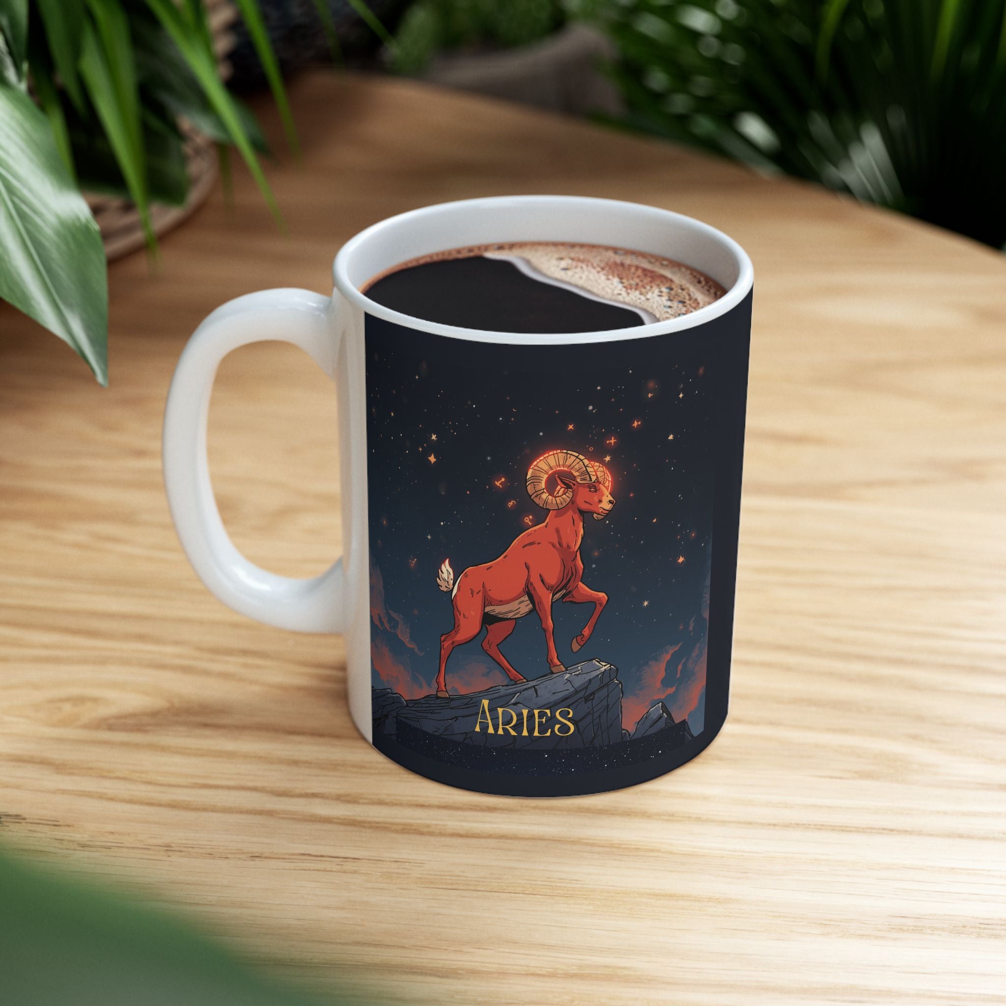 Aries Zodiac Mug — Aries Constellation Ceramic Coffee Cup (11oz, 15oz)