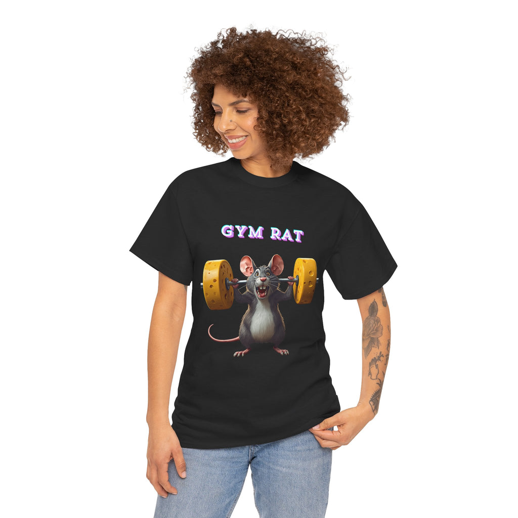 Gym Rat T-Shirt — Rat Weightlifting Tee for Fitness Fans