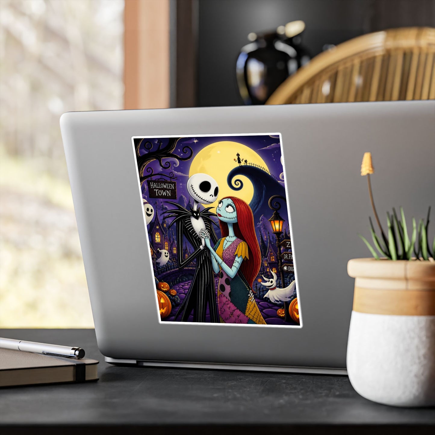 Nightmare Before Christmas Vinyl Decal — Jack & Sally Kiss-Cut Sticker