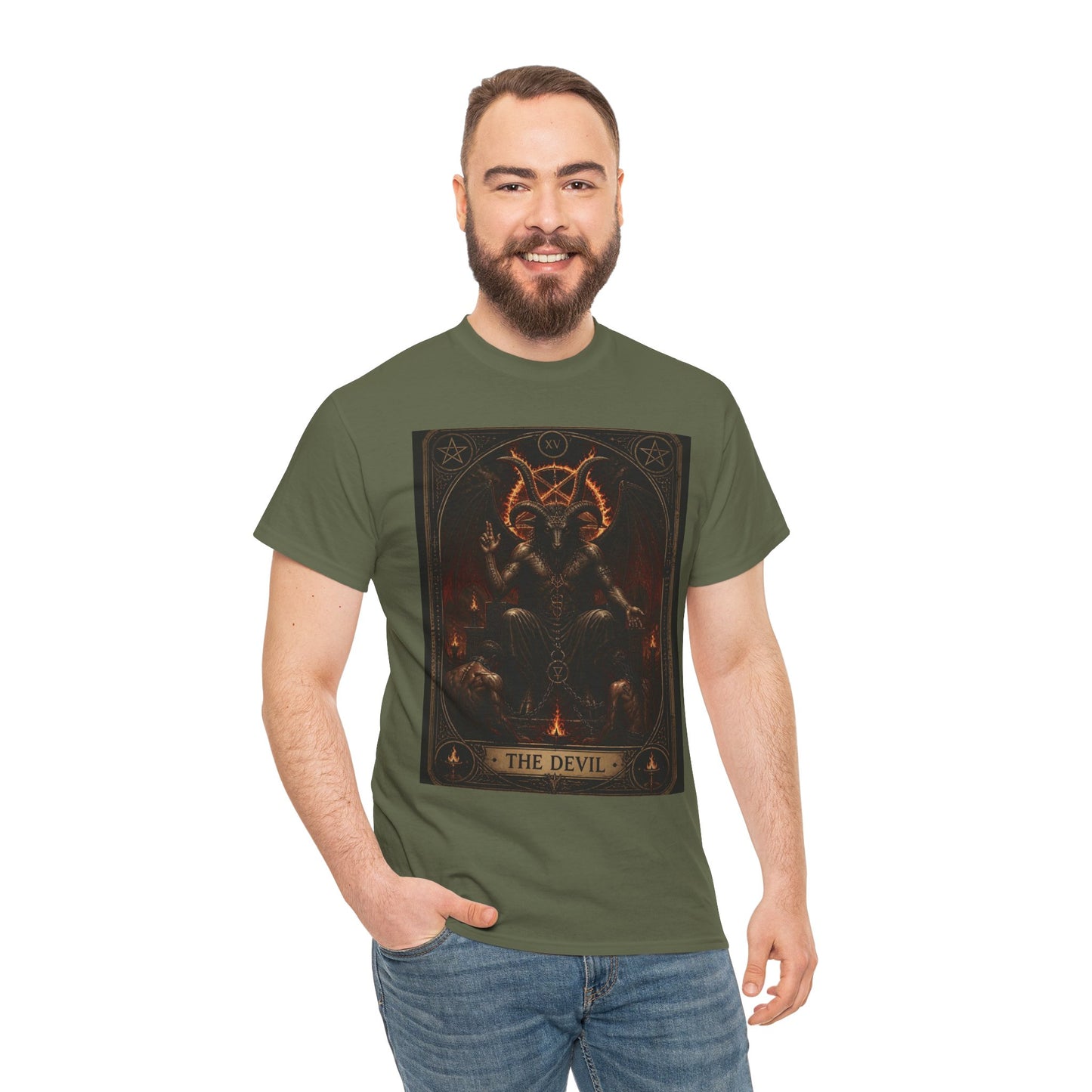 The Devil Tarot T‑Shirt — Occult Gothic Tarot Card Tee