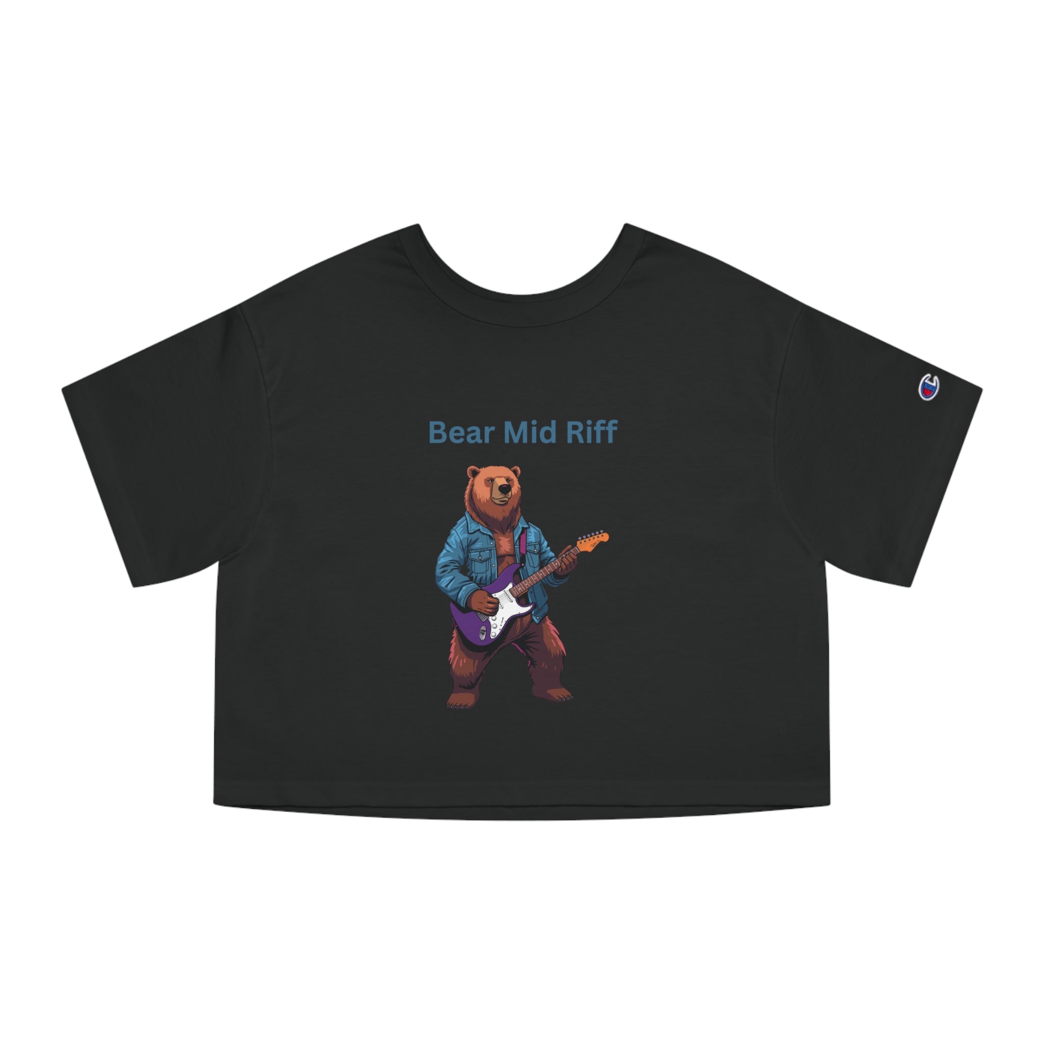 Bear Mid Riff Cropped T-Shirt | Bear Music Graphic