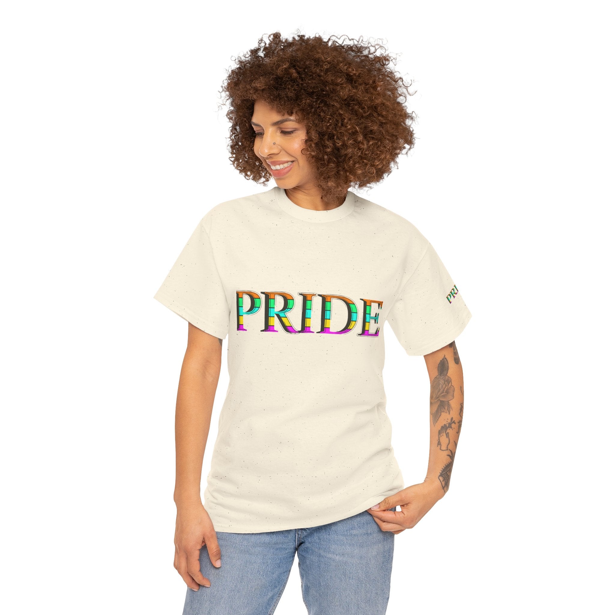Pride Rainbow Text Tee | LGBTQ+ Pride Shirt