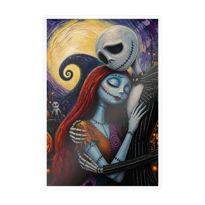 Kiss-Cut Vinyl Decal — Gothic Romantic Jack & Sally Nightmare Design