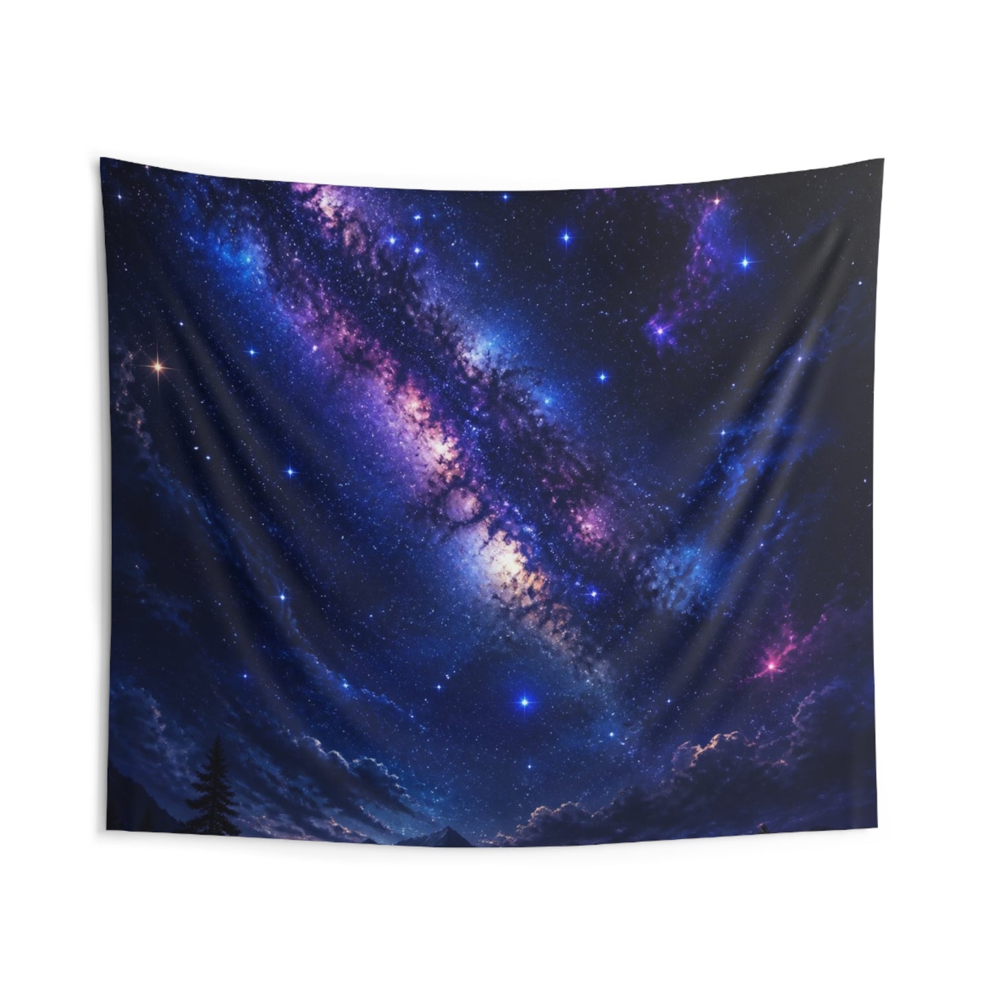 Galaxy Night Sky Tapestry — Starry Milky Way Wall Decor