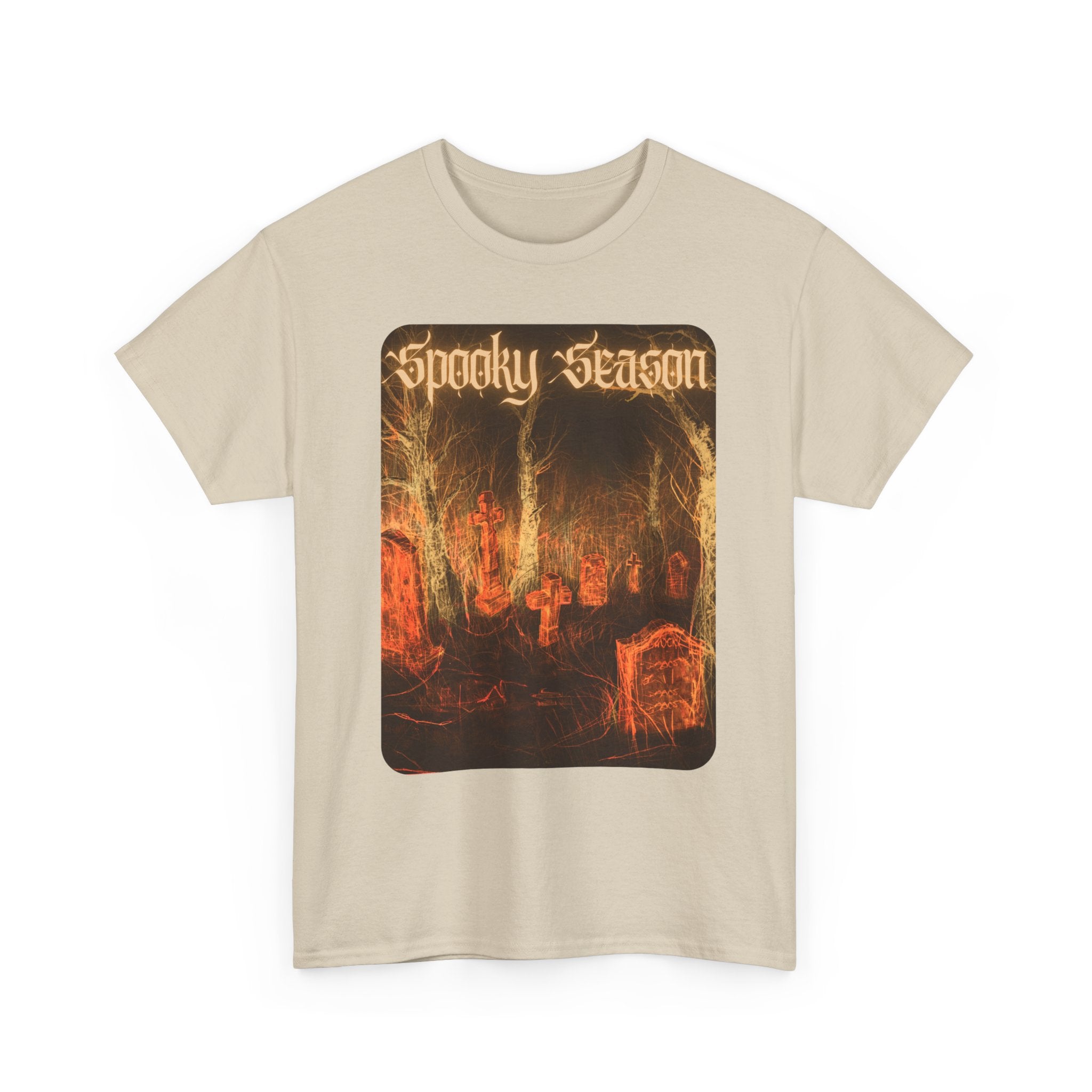 Spooky Season Graveyard Tee | Halloween Cemetery Retro Horror Shirt