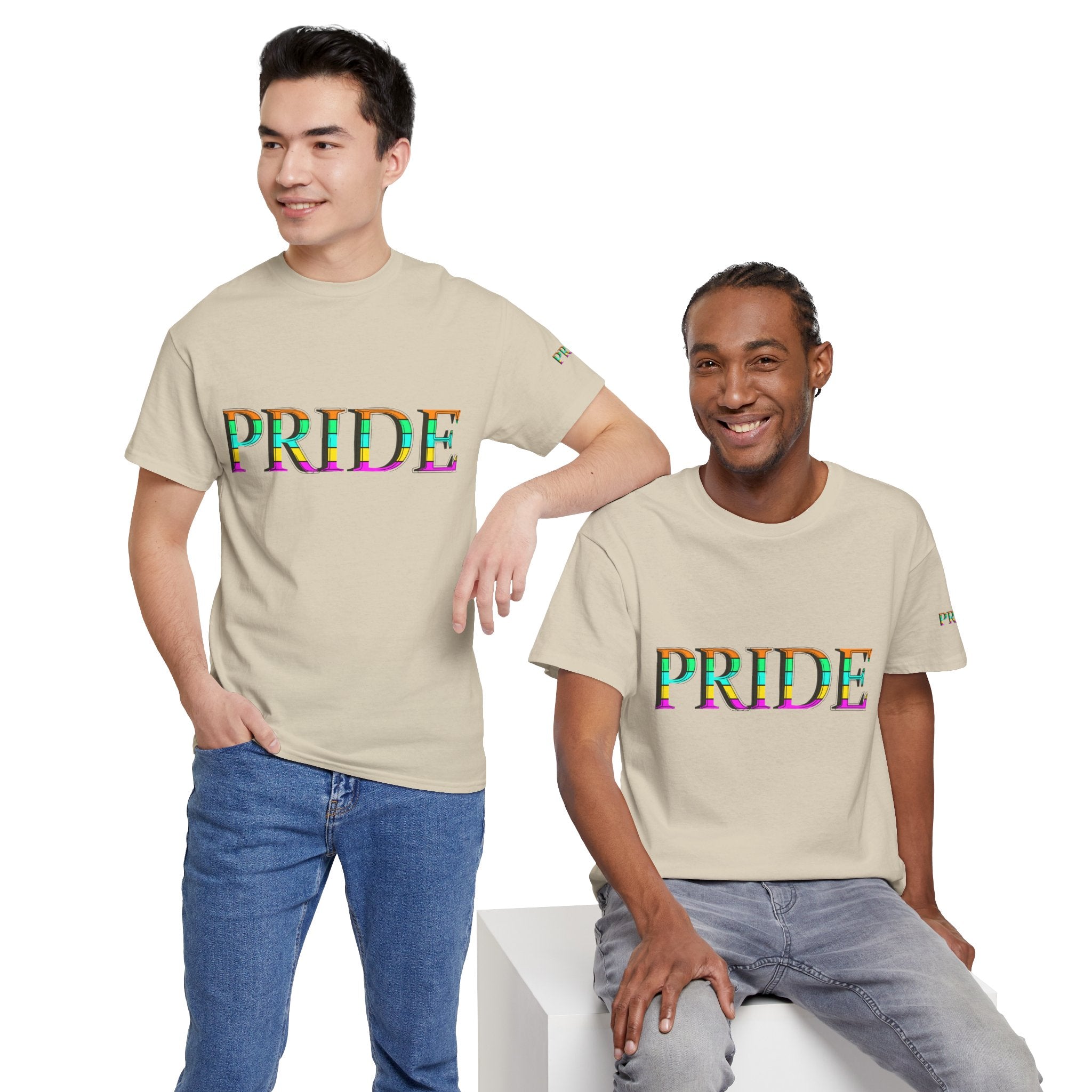 Pride Rainbow Text Tee | LGBTQ+ Pride Shirt