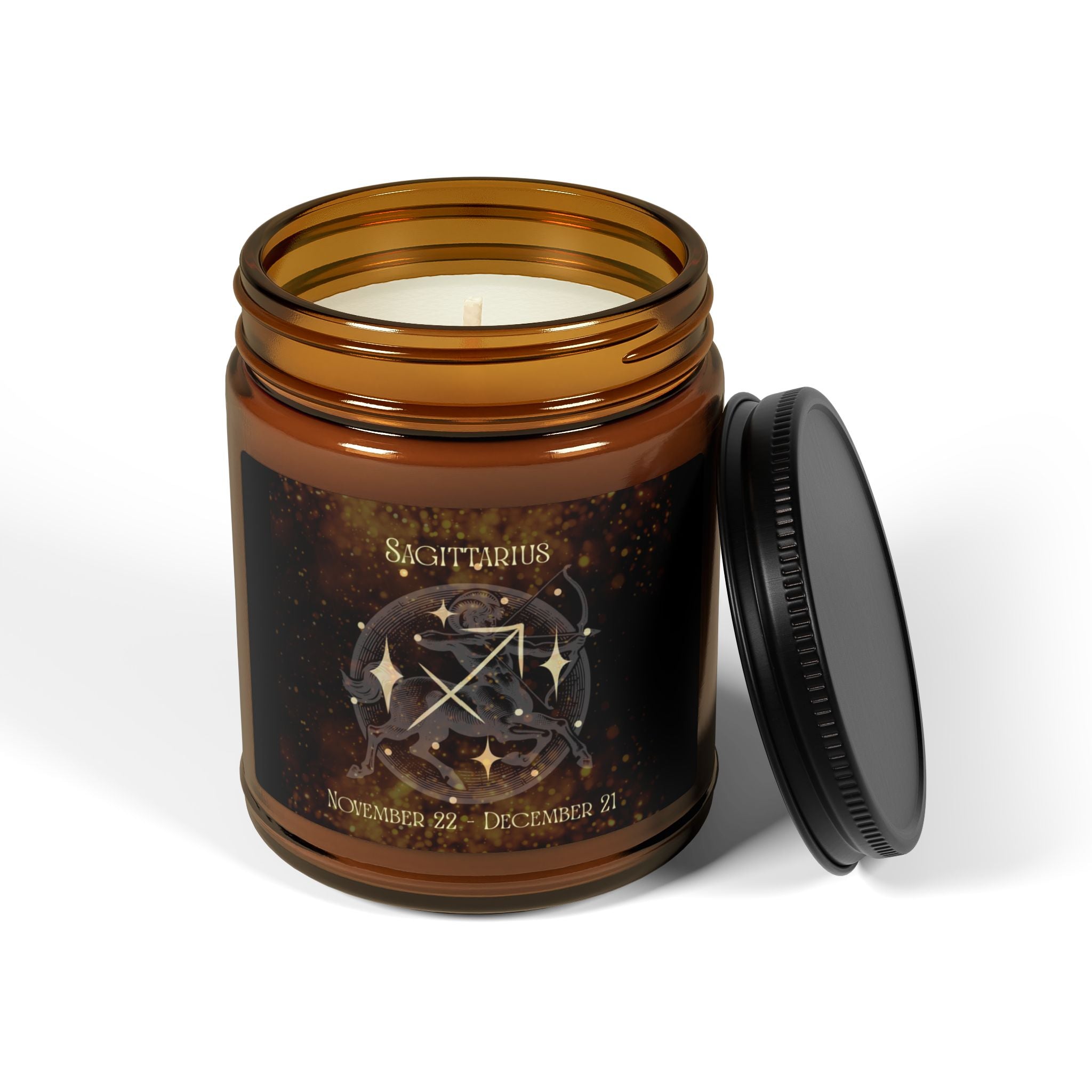 Amber Jar Soy Candle — Sagittarius Scented Candle