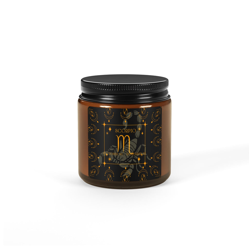 Scorpio Zodiac Soy Candle — Amber Jar Scented Candle