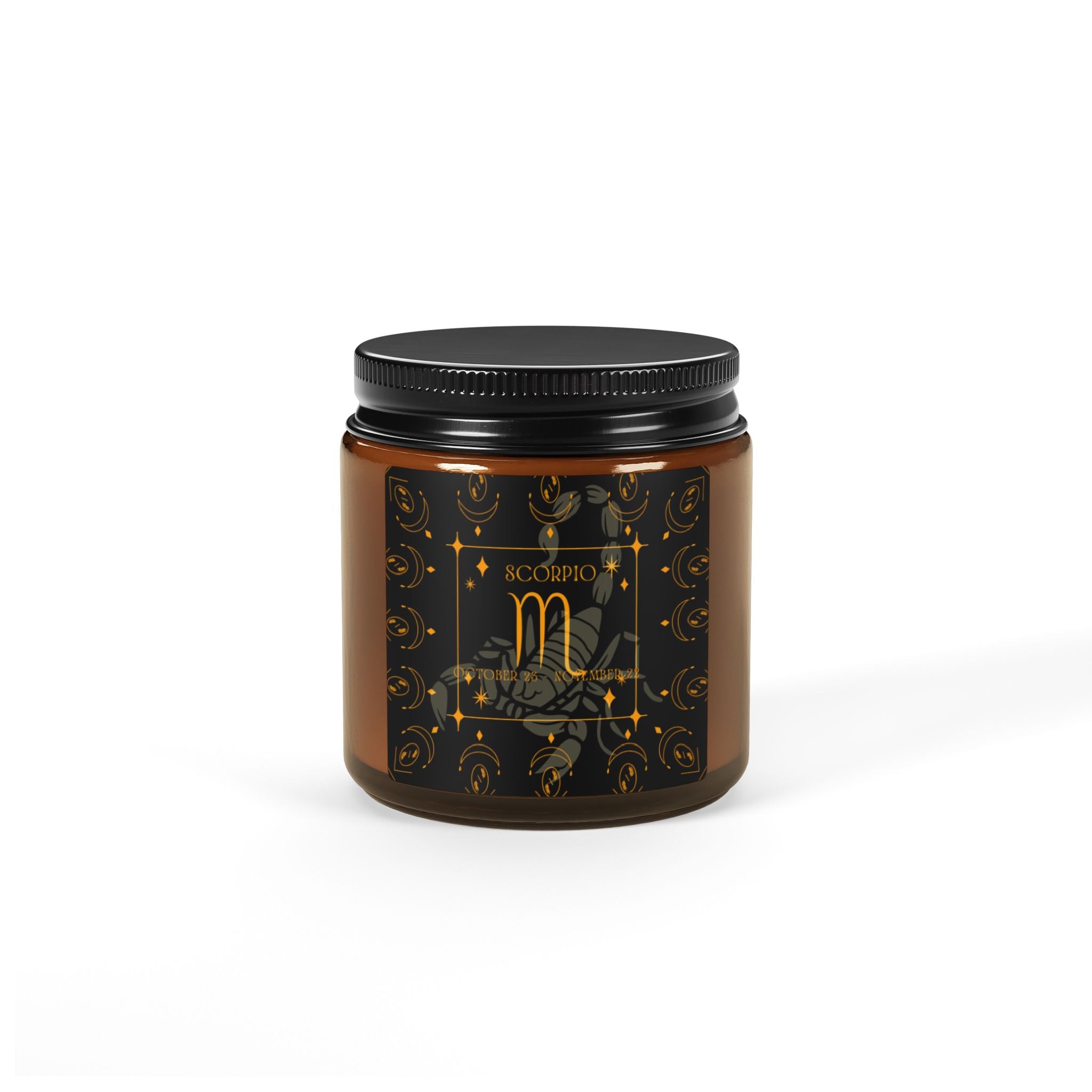 Scorpio Zodiac Soy Candle — Amber Jar Scented Candle