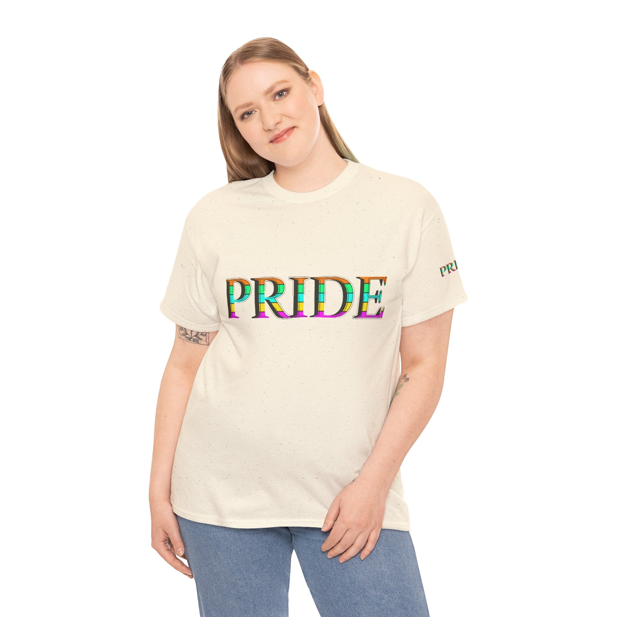 Pride Rainbow Text Tee | LGBTQ+ Pride Shirt