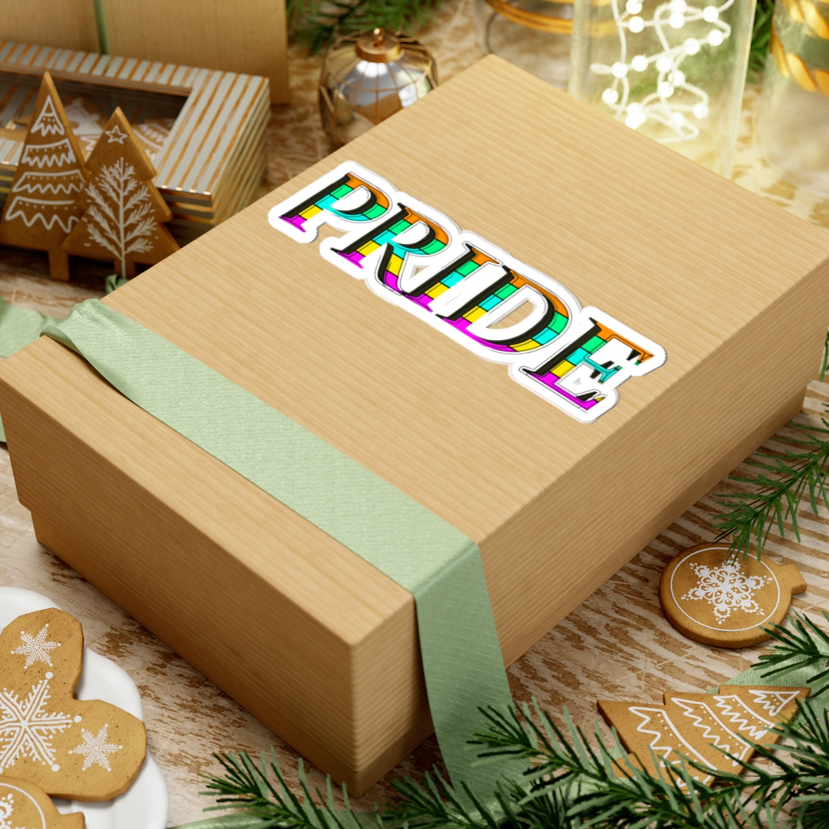 Pride Rainbow Lettering Kiss-Cut Sticker