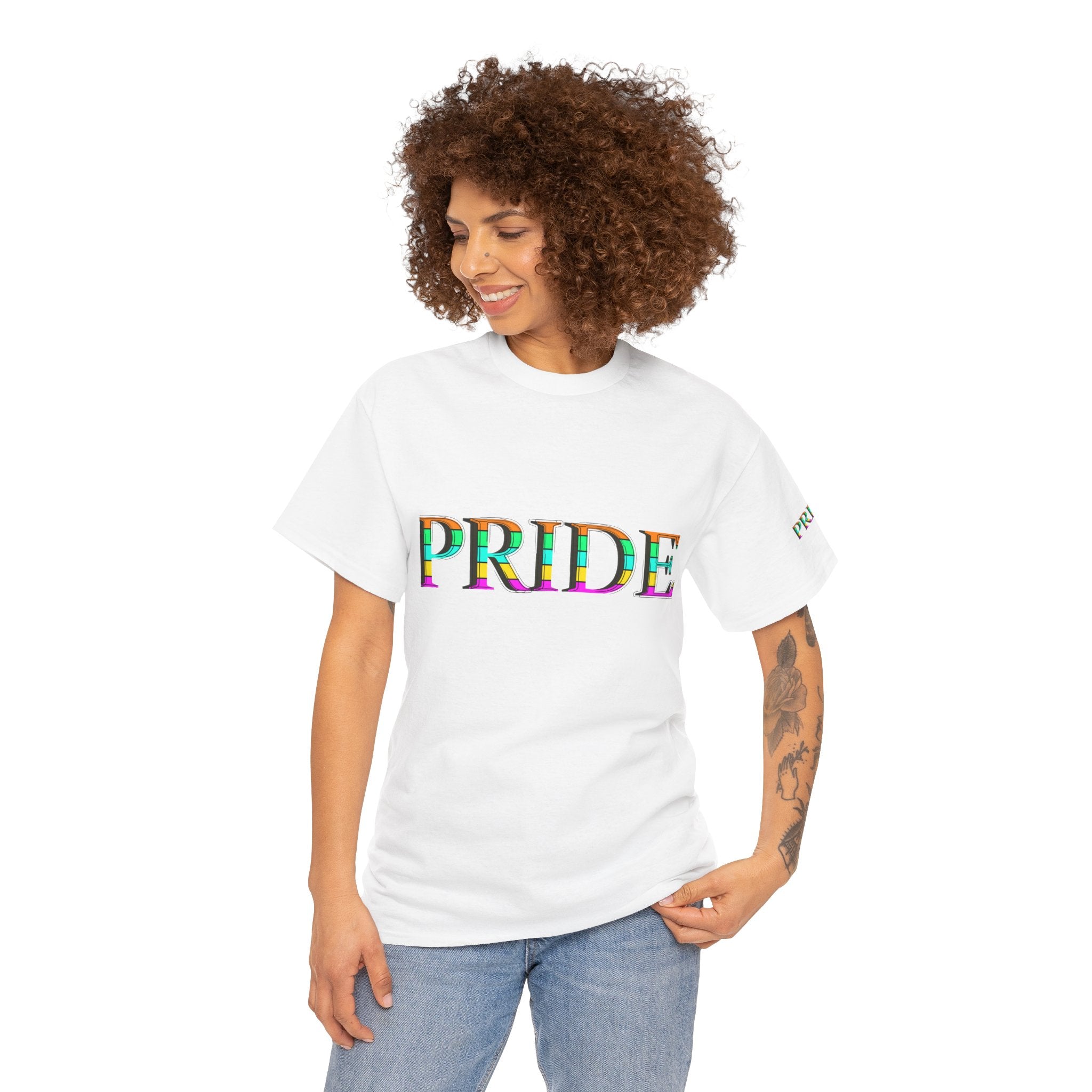 Pride Rainbow Text Tee | LGBTQ+ Pride Shirt
