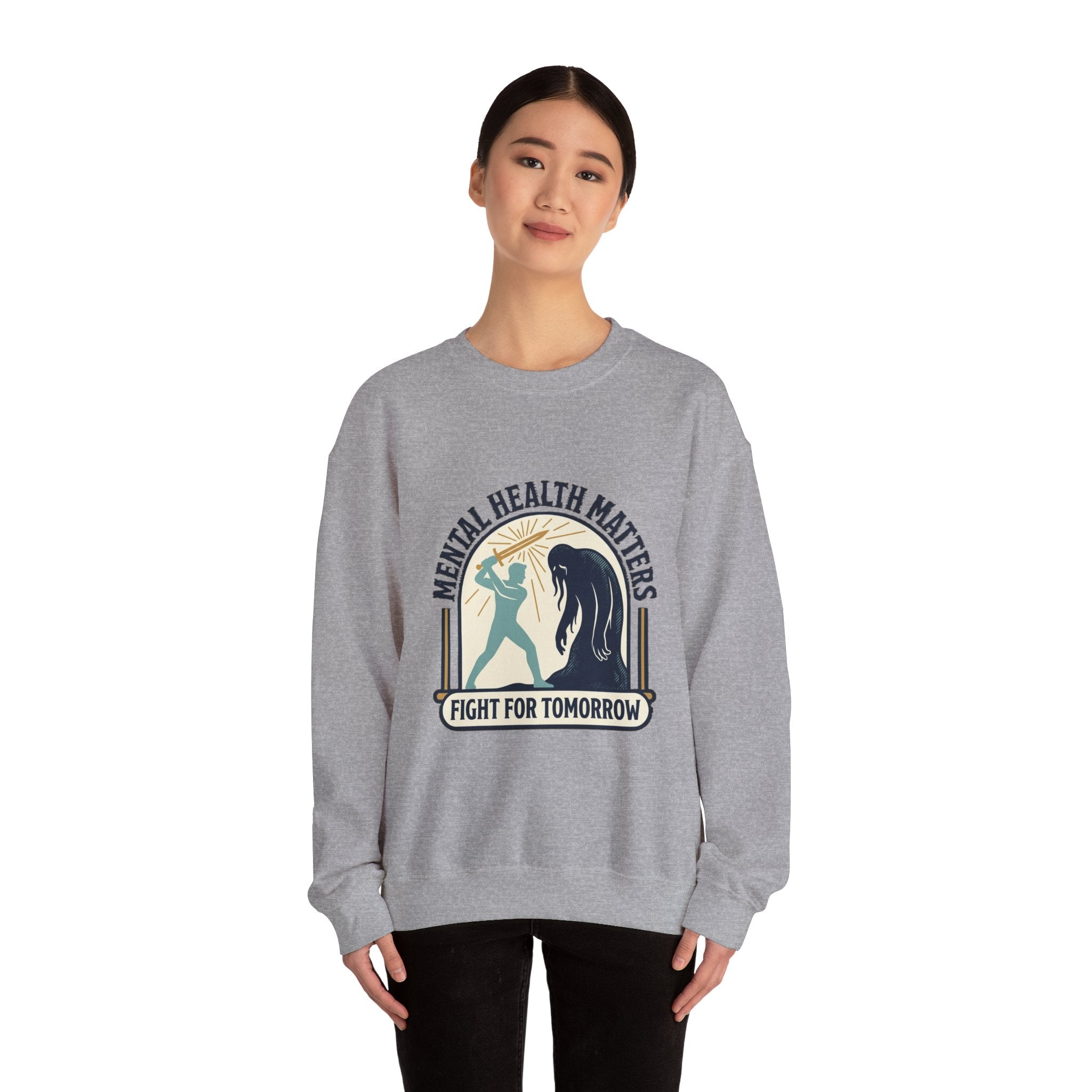 Mental Health Matters Crewneck Sweatshirt | wear green, awareness ribbon