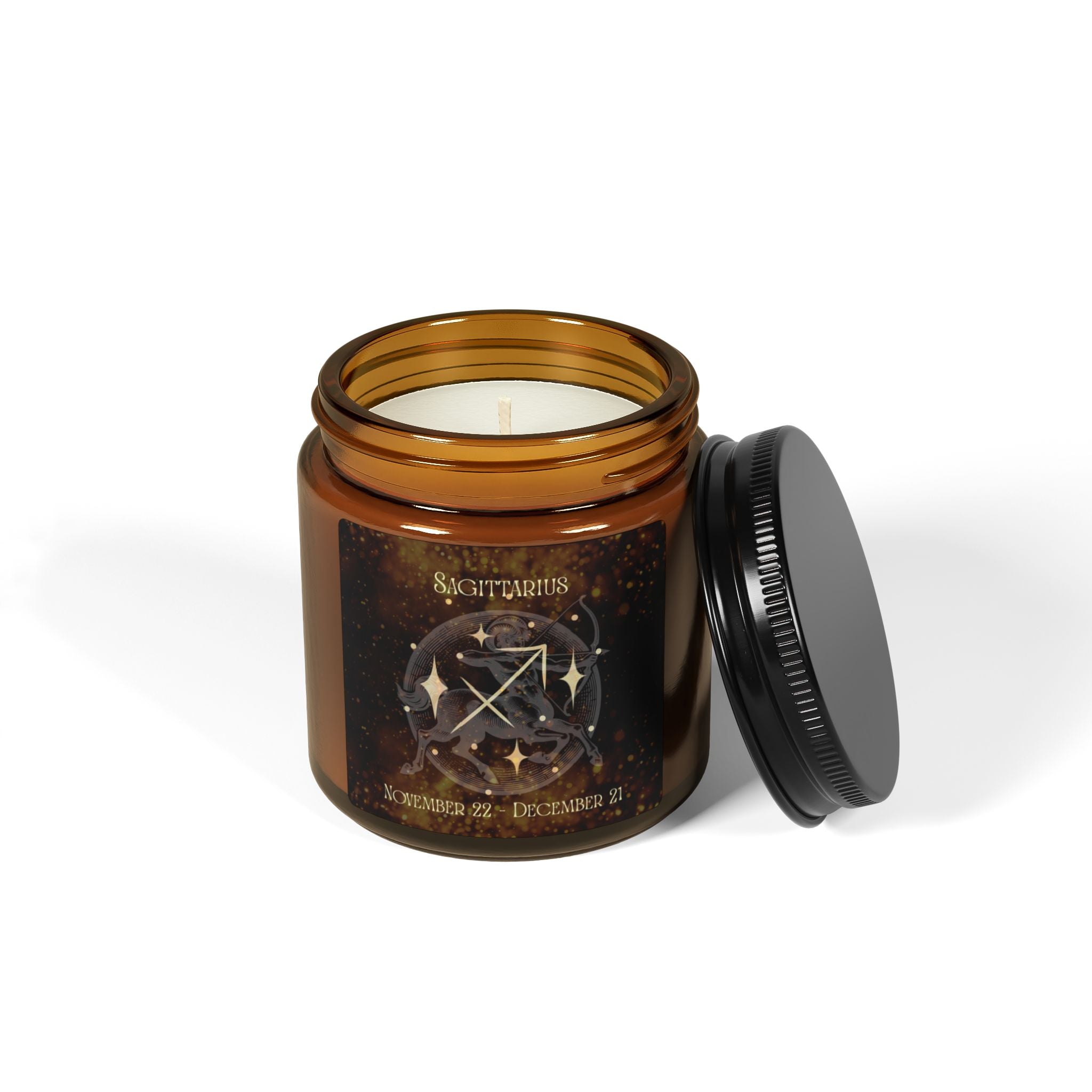 Amber Jar Soy Candle — Sagittarius Scented Candle