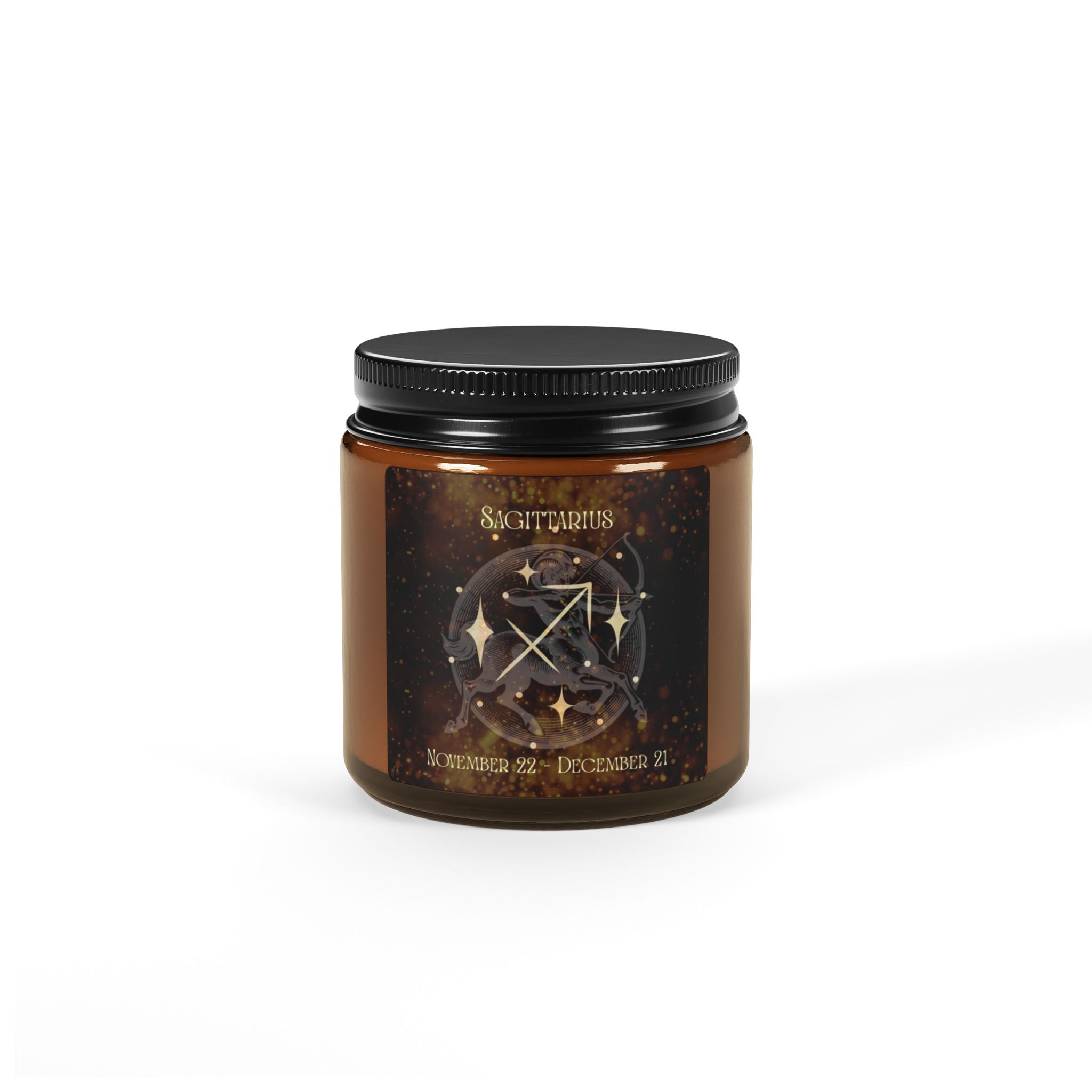 Amber Jar Soy Candle — Sagittarius Scented Candle