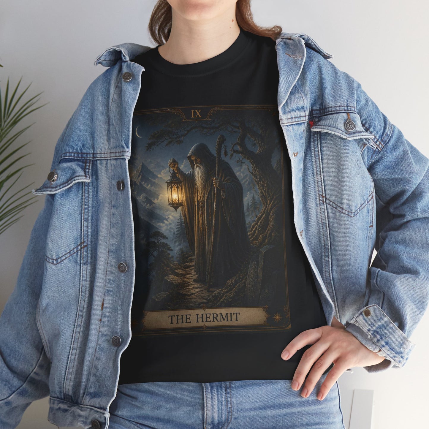 Tarot 'The Hermit' T-Shirt – Mystic Lantern Card Tee