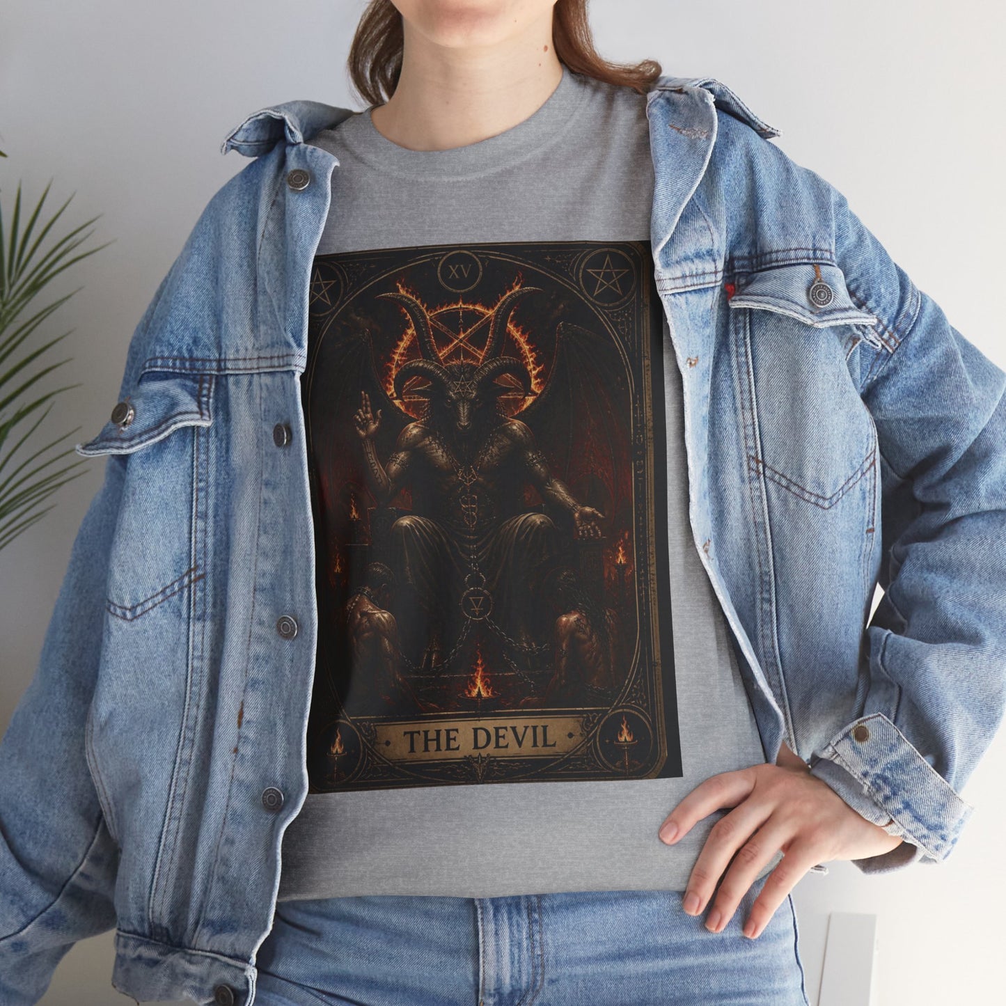The Devil Tarot T‑Shirt — Occult Gothic Tarot Card Tee