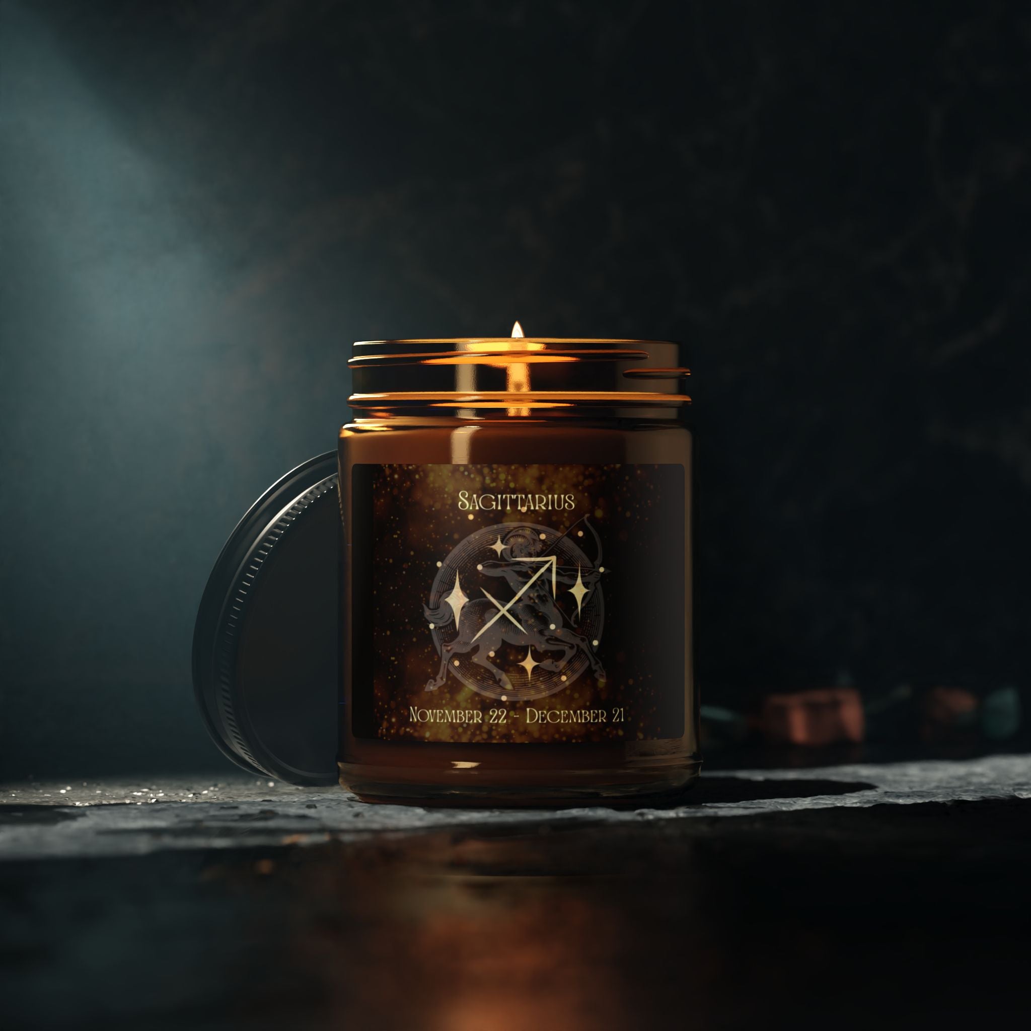 Amber Jar Soy Candle — Sagittarius Scented Candle