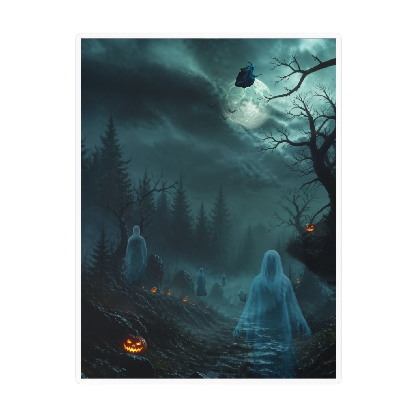 Haunted Night Kiss-Cut Vinyl Decal