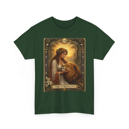 Tarot 'The Strength' T-Shirt — Mystical Lion Woman Card Tee