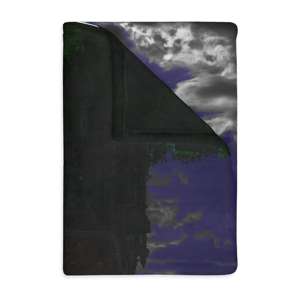 Haunted Castle Moonlight Blanket | Velveteen Microfiber Blanket