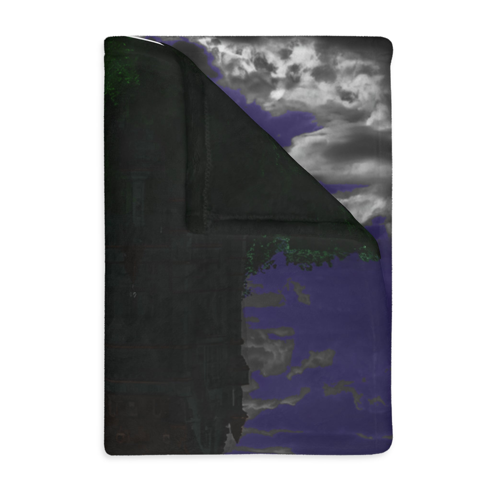 Haunted Castle Moonlight Blanket | Velveteen Microfiber Blanket