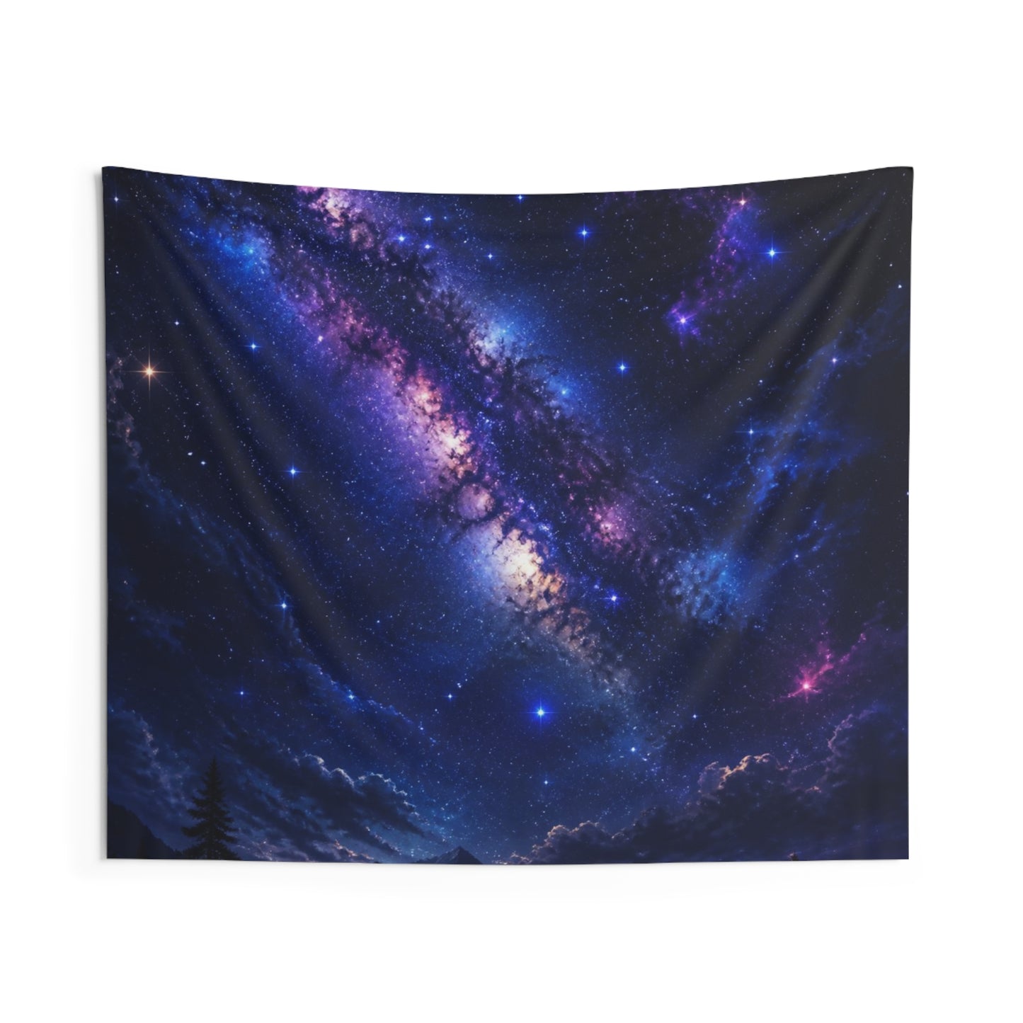 Galaxy Night Sky Tapestry — Starry Milky Way Wall Decor