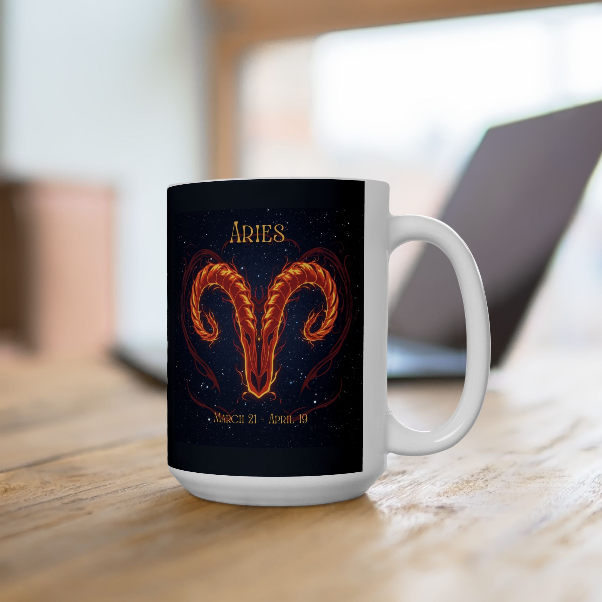 Aries Zodiac Mug — Aries Constellation Ceramic Coffee Cup (11oz, 15oz)