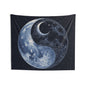 Moon Yin Yang Tapestry — Celestial Moon Phase Wall Hanging for Bedroom, Meditation & Boho Home Decor