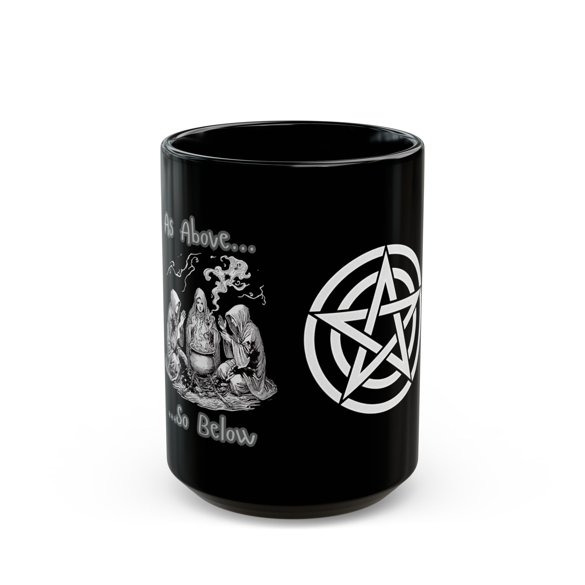 As Above So Below witch coven mug | Black Ceramic Mug