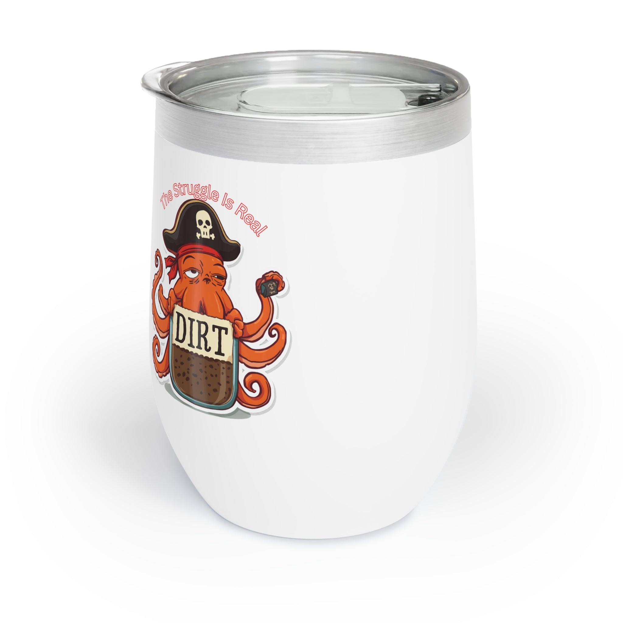 Pirate Octopus Chill Wine Tumbler