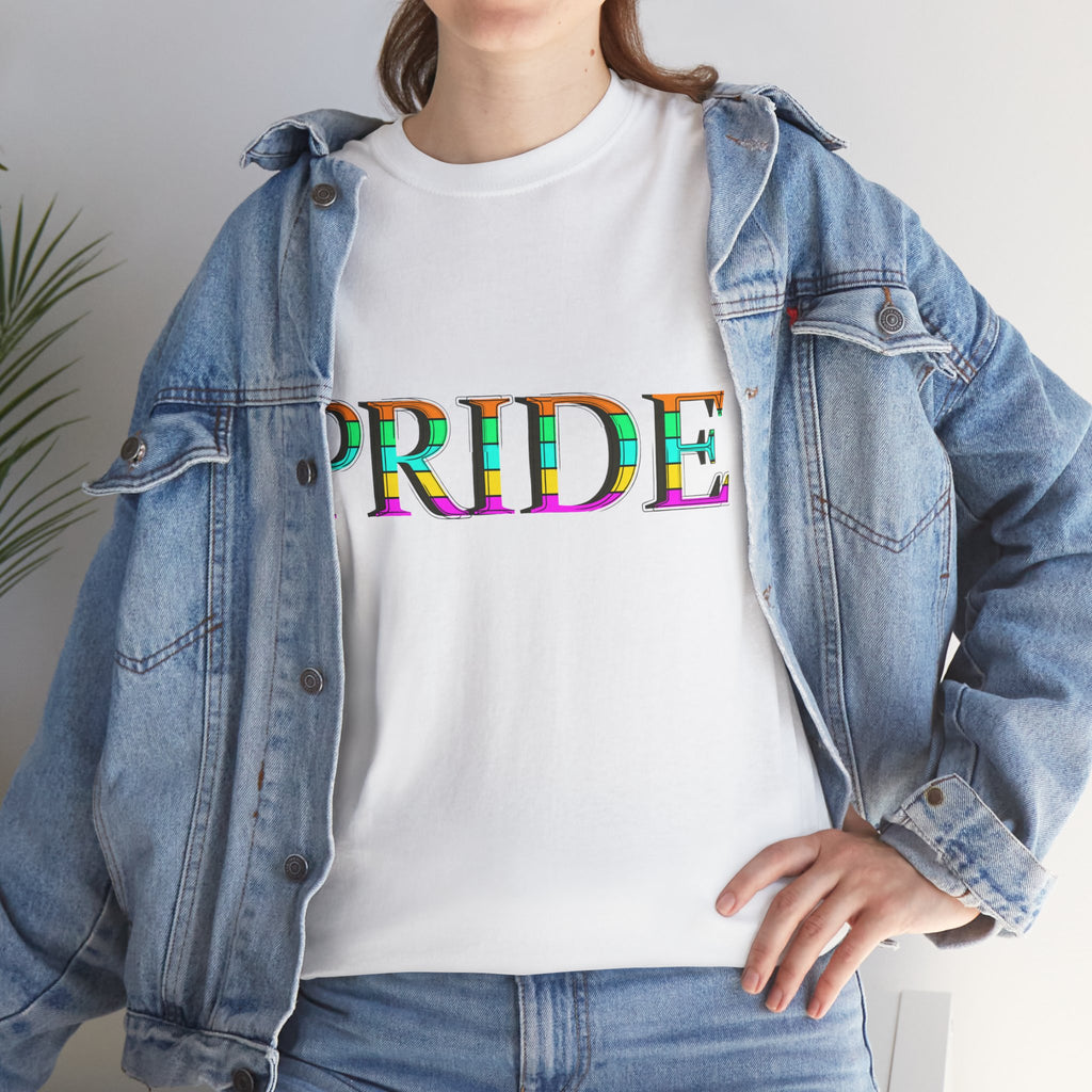Pride Rainbow Text Tee | LGBTQ+ Pride Shirt