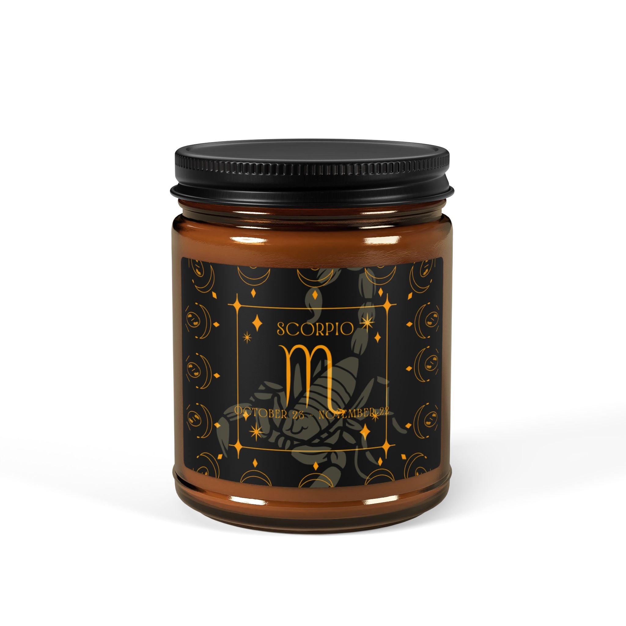 Scorpio Zodiac Soy Candle — Amber Jar Scented Candle