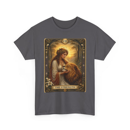 Tarot 'The Strength' T-Shirt — Mystical Lion Woman Card Tee