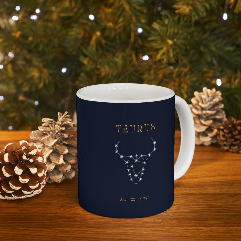 Astrology Taurus Ceramic Mug – Zodiac Bull Horoscope Coffee Cup (11oz, 15oz)