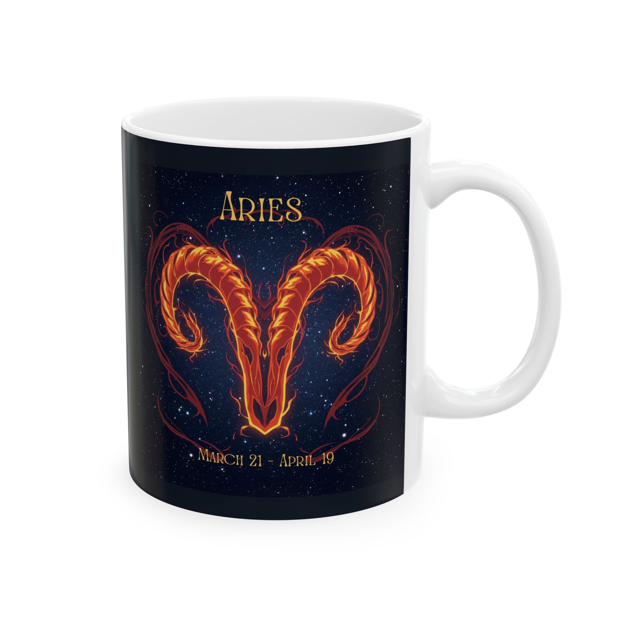 Aries Zodiac Mug — Aries Constellation Ceramic Coffee Cup (11oz, 15oz)