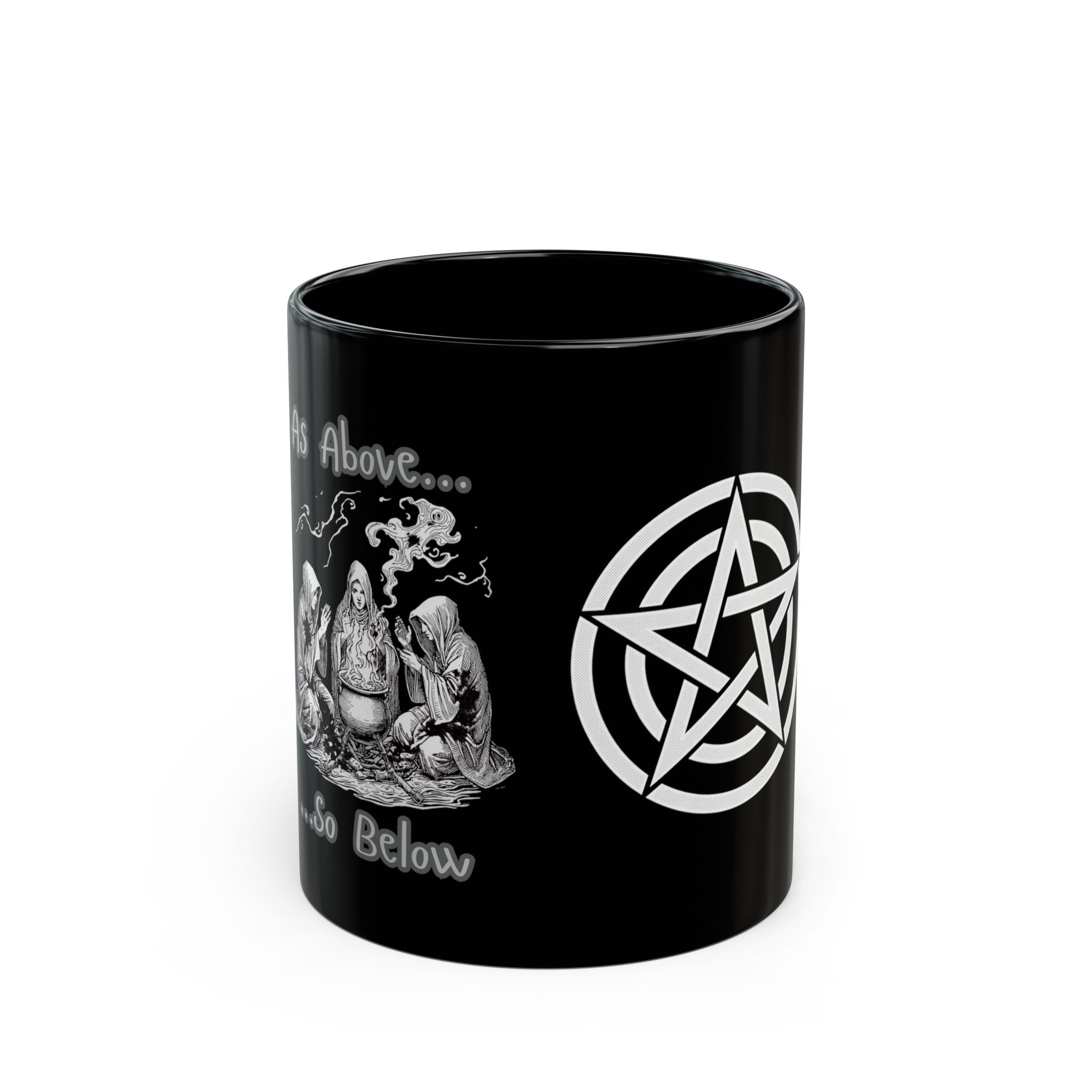 As Above So Below witch coven mug | Black Ceramic Mug