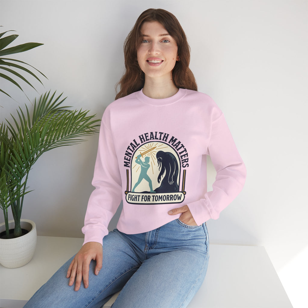 Mental Health Matters Crewneck Sweatshirt | wear green, awareness ribbon