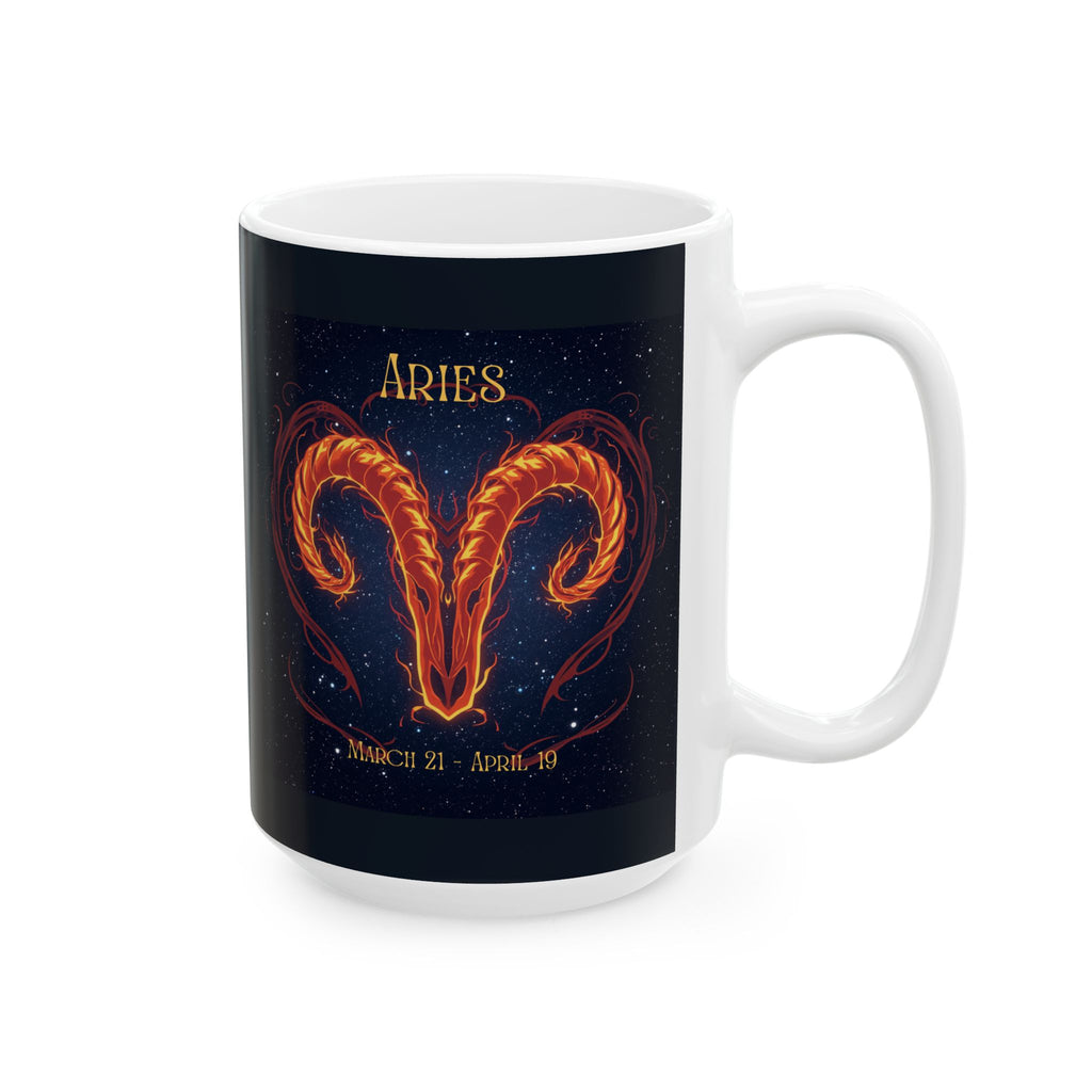 Aries Zodiac Mug — Aries Constellation Ceramic Coffee Cup (11oz, 15oz)