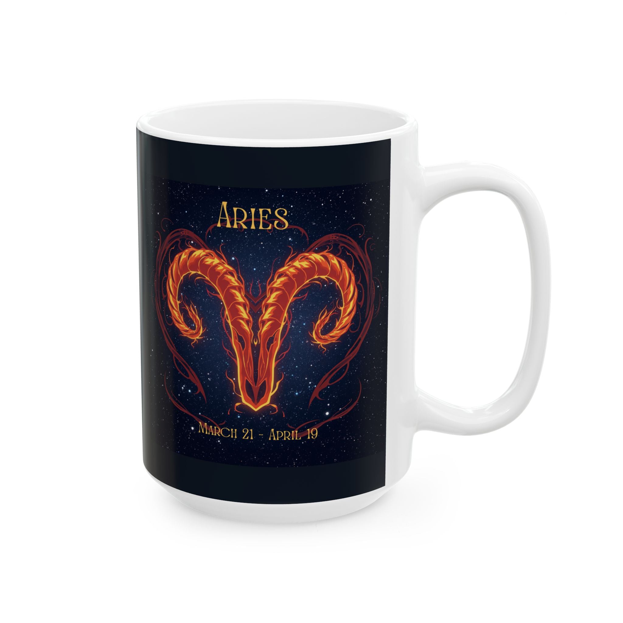 Aries Zodiac Mug — Aries Constellation Ceramic Coffee Cup (11oz, 15oz)